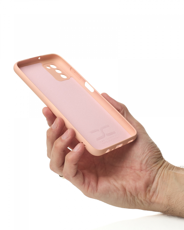 Силиконовый чехол SOFT Silicone Case для Samsung A03S (без лого) пудра