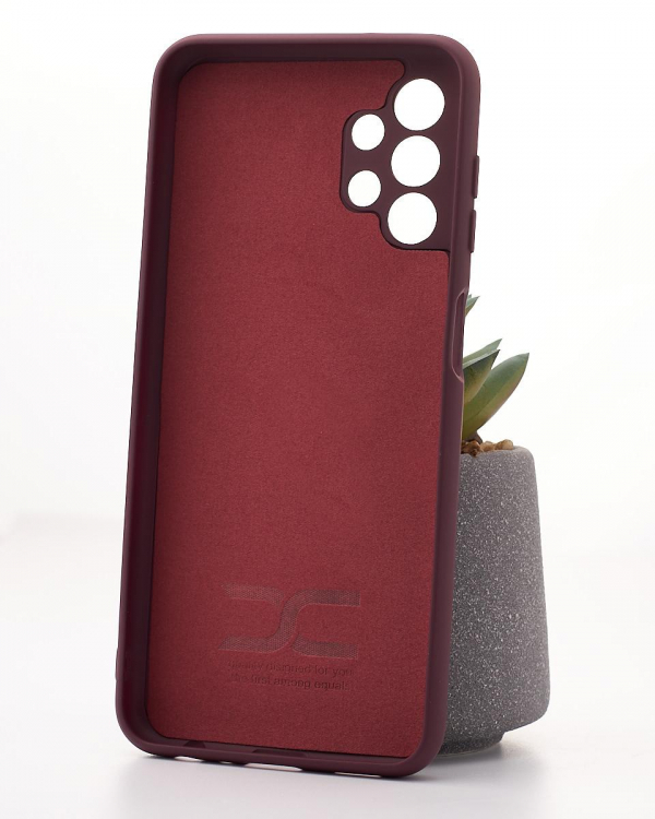 Силиконовый чехол SOFT Silicone Case для Samsung A13 4G (ТРИЗУБ) бордовый