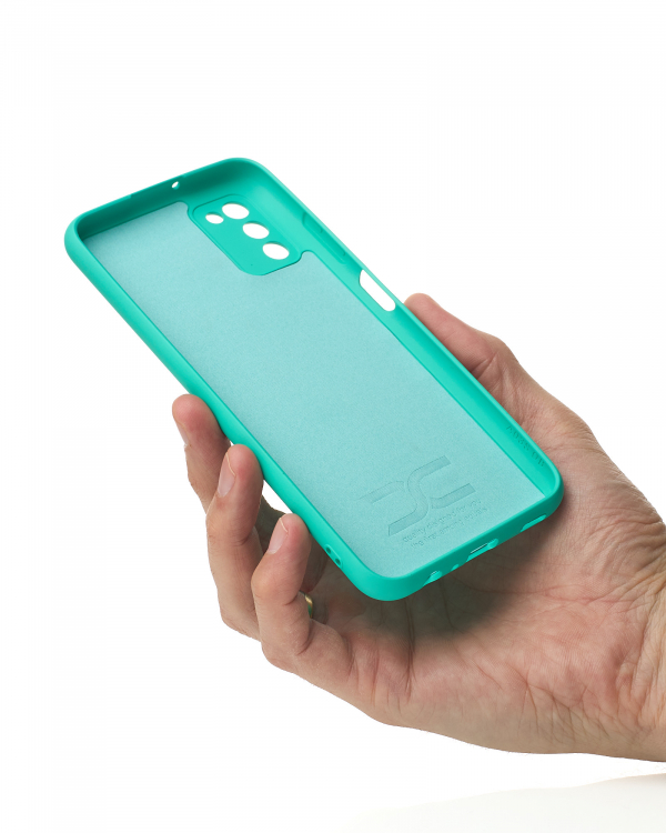 Силиконовый чехол SOFT Silicone Case для Samsung A03S (без лого) бирюза