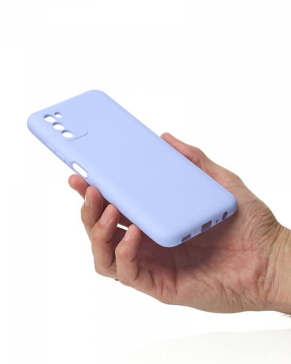 Силиконовый чехол SOFT Silicone Case для Samsung A03S (без лого) фиалковый