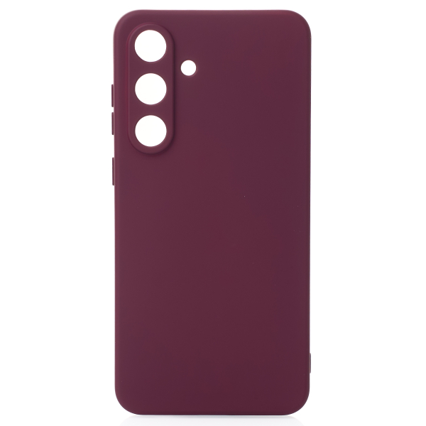 Силиконовый чехол SOFT Silicone Case для Samsung S25 FE (без лого) бордовый