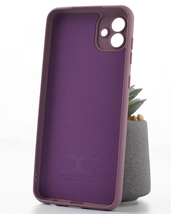 Силиконовый чехол SOFT Silicone Case для Samsung A04 (ТРИЗУБ) лаванда