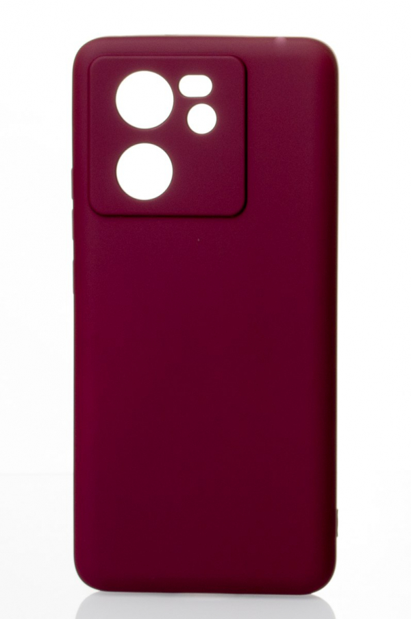 Силиконовый чехол SOFT Silicone Case для Xiaomi 13T (без лого) бордовый