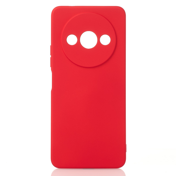 Силиконовый чехол SOFT Silicone Case для Xiaomi Redmi A3/ A3X/ Poco C61 (без лого) красный