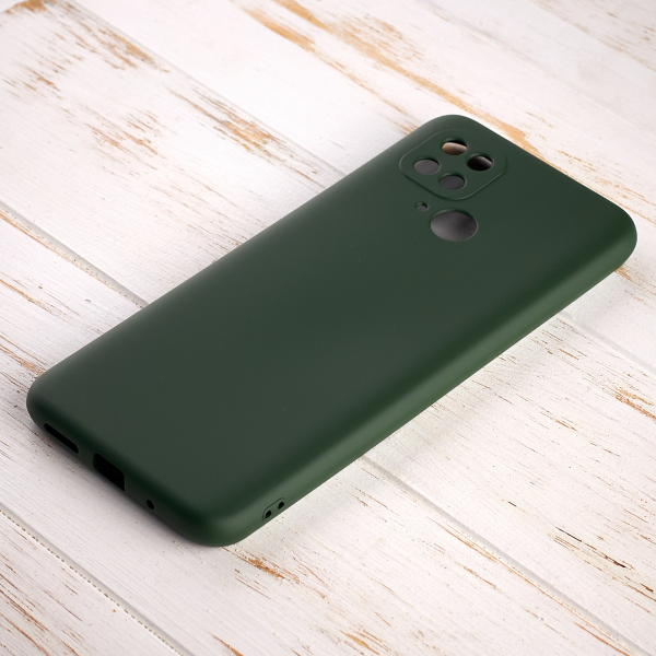 Силиконовый чехол SOFT Silicone Case для Xiaomi Redmi 10A (без лого) темно-зеленый