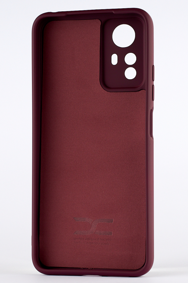 Силиконовый чехол SOFT Silicone Case для Xiaomi Redmi Note 12S (без лого) бордовый
