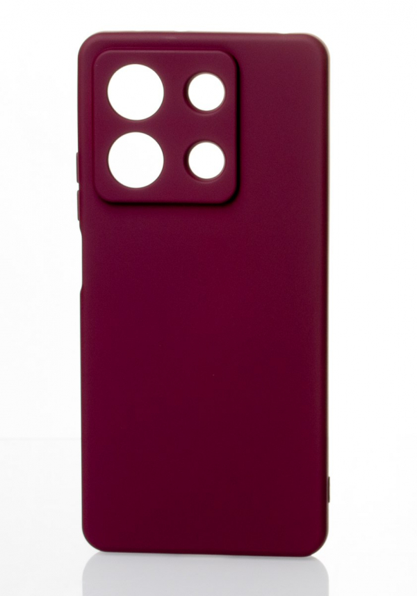 Силиконовый чехол SOFT Silicone Case для Xiaomi Redmi Note 13 4G (без лого) бордовый