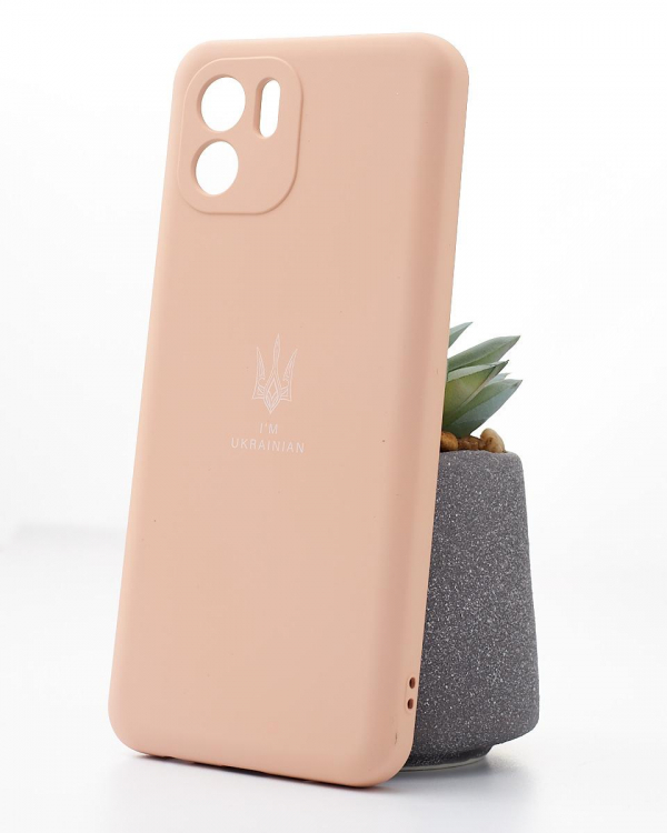 Силиконовый чехол SOFT Silicone Case для Xiaomi Redmi A1 (ТРИЗУБ) пудра