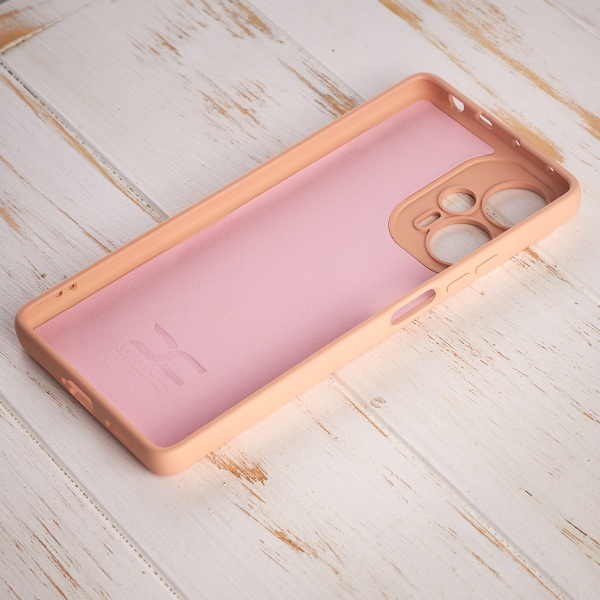 Силиконовый чехол SOFT Silicone Case для Xiaomi Poco F5 (без лого) пудра