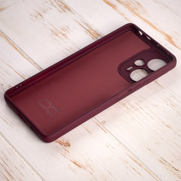 Силиконовый чехол SOFT Silicone Case для Xiaomi Poco F5 (без лого) бордовый