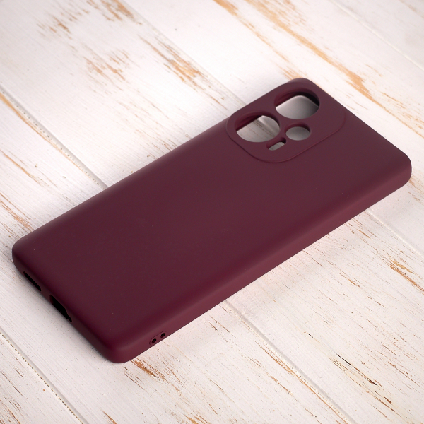 Силиконовый чехол SOFT Silicone Case для Xiaomi Poco F5 (без лого) бордовый