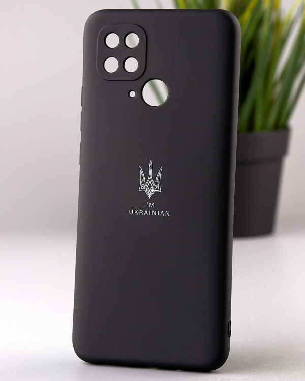 Силиконовый чехол SOFT Silicone Case для Xiaomi Redmi 10c (ТРИЗУБ) черный