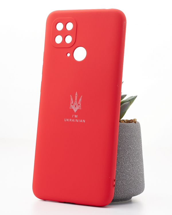 Силиконовый чехол SOFT Silicone Case для Xiaomi Redmi 10c (ТРИЗУБ) красный