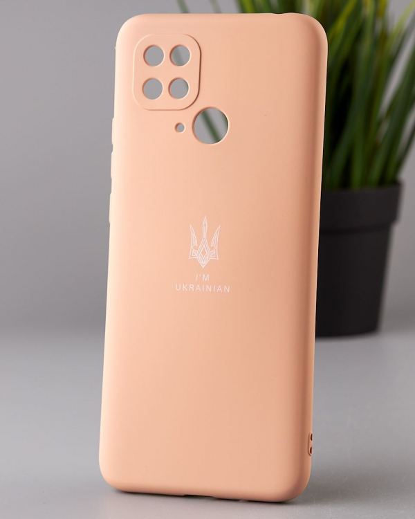 Силиконовый чехол SOFT Silicone Case для Xiaomi Redmi 10c (ТРИЗУБ) пудра