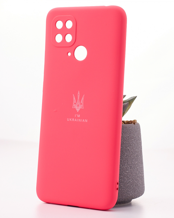 Силиконовый чехол SOFT Silicone Case для Xiaomi Redmi 10c (ТРИЗУБ) малиновый