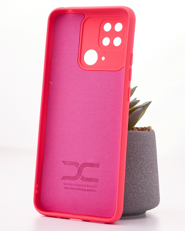 Силиконовый чехол SOFT Silicone Case для Xiaomi Redmi 10c (ТРИЗУБ) малиновый