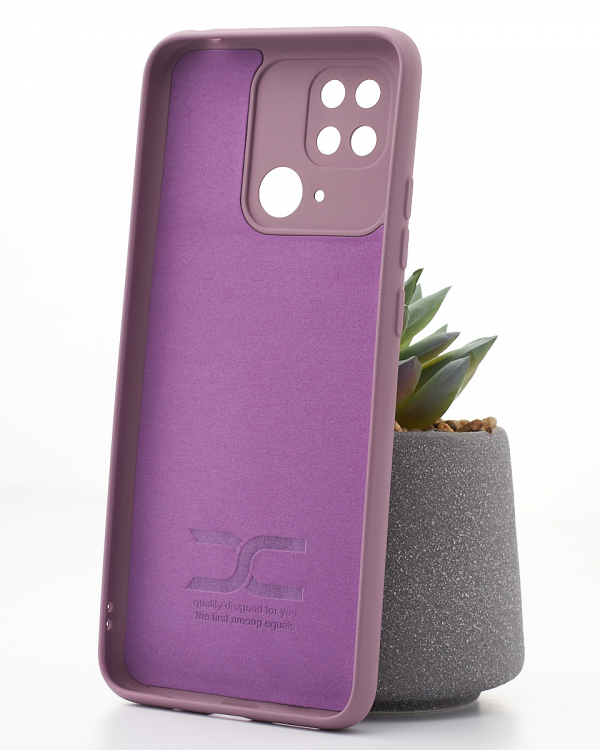 Силиконовый чехол SOFT Silicone Case для Xiaomi Redmi 10c (ТРИЗУБ) лаванда