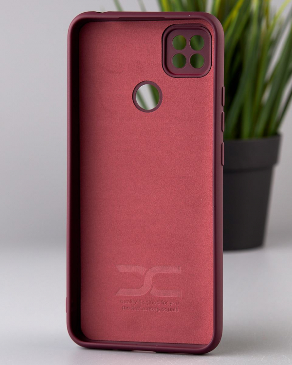 Силиконовый чехол SOFT Silicone Case для Xiaomi Redmi 10A (ТРИЗУБ) бордовый