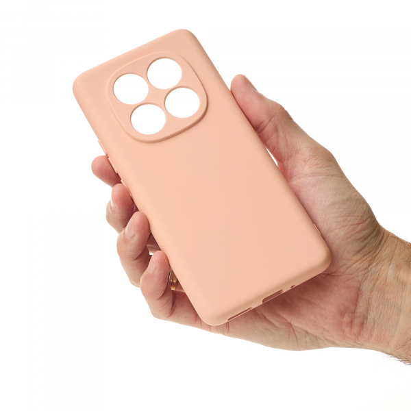 Силиконовый чехол SOFT Silicone Case для Xiaomi Redmi Note 14 Pro 5G (без лого) пудра
