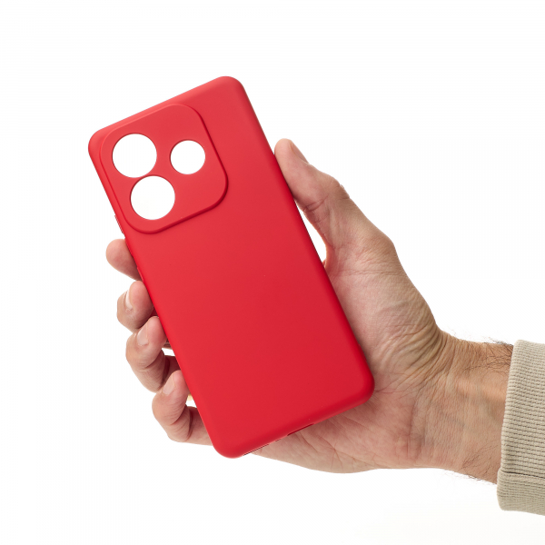 Силиконовый чехол SOFT Silicone Case для Xiaomi Redmi Note 14 5G Global (без лого) красный