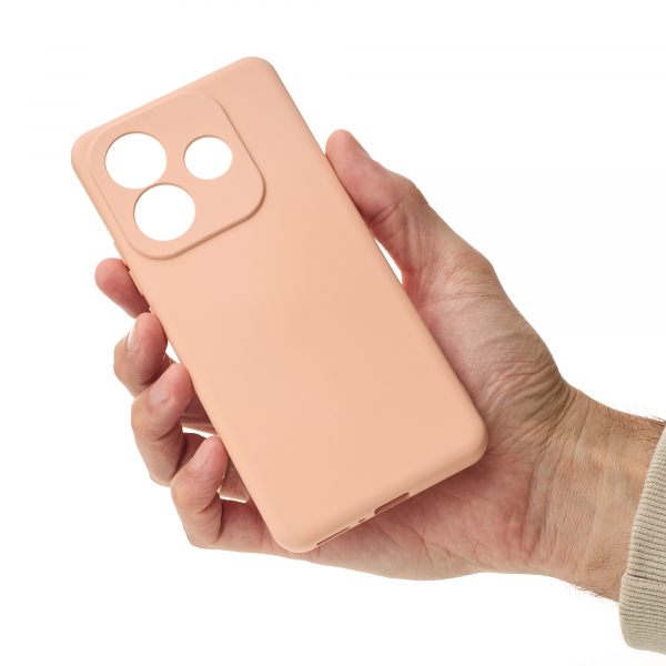 Силиконовый чехол SOFT Silicone Case для Xiaomi Redmi Note 14 5G Global (без лого) пудра