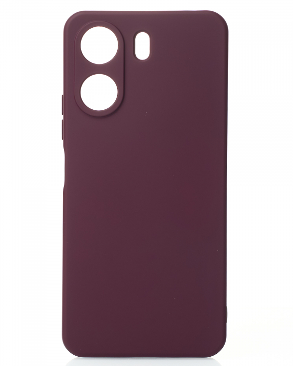 Силиконовый чехол SOFT Silicone Case для Xiaomi Redmi 13C 4G / Poco C65 (без лого) бордовый