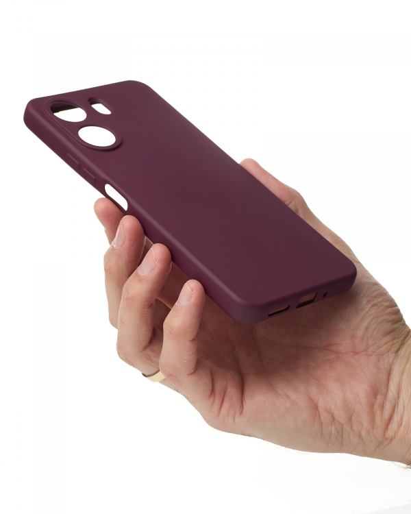 Силиконовый чехол SOFT Silicone Case для Xiaomi Redmi 13C 4G / Poco C65 (без лого) бордовый