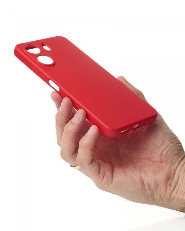 Силиконовый чехол SOFT Silicone Case для Xiaomi Redmi 13C 4G / Poco C65 (без лого) красный