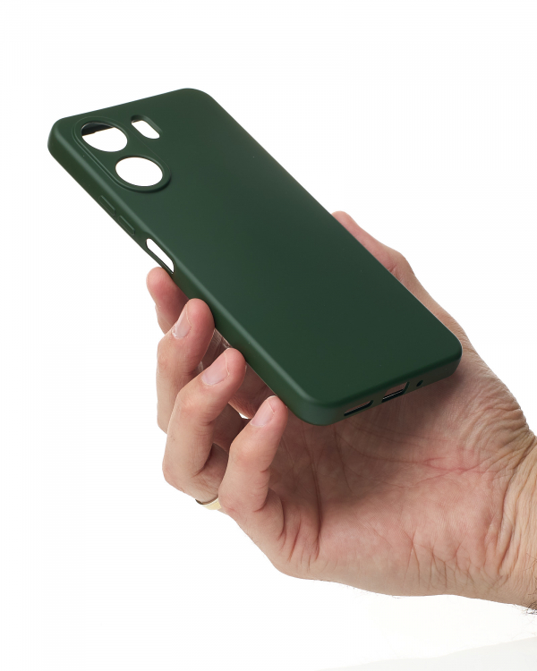 Силиконовый чехол SOFT Silicone Case для Xiaomi Redmi 13C 4G / Poco C65 (без лого) темно-зеленый