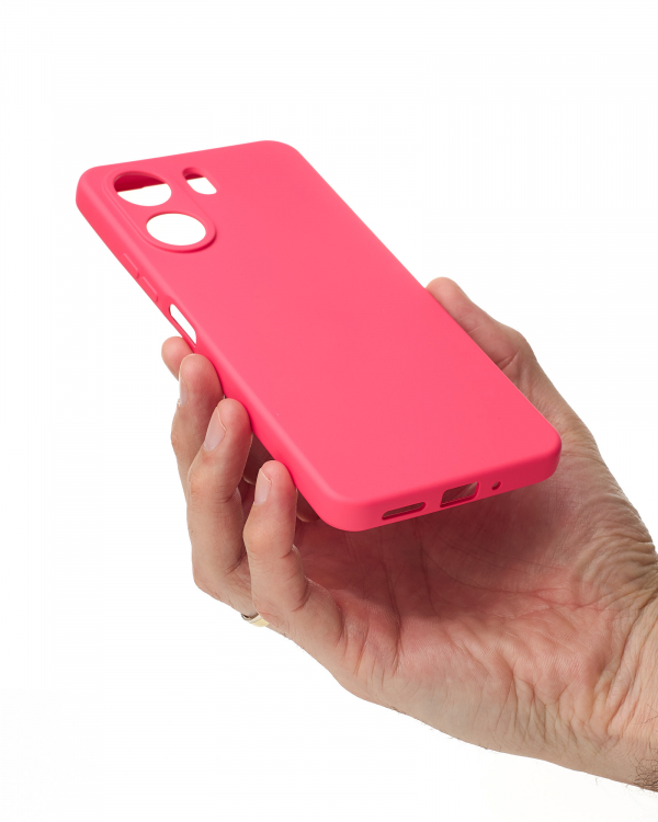 Силиконовый чехол SOFT Silicone Case для Xiaomi Redmi 13C 4G / Poco C65 (без лого) малиновый