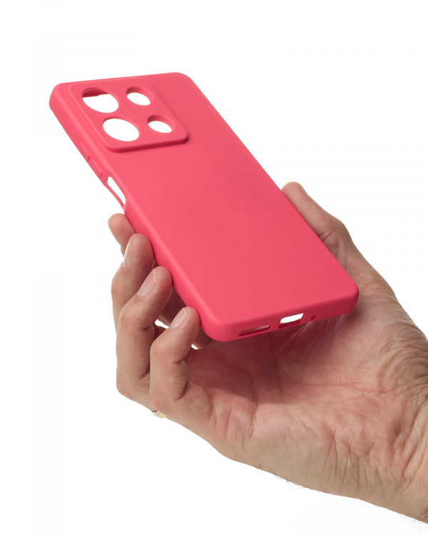 Силиконовый чехол SOFT Silicone Case для Xiaomi Redmi Note 13 5G (без лого) малиновый