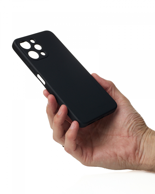 Силиконовый чехол SOFT Silicone Case для Xiaomi Redmi 12 (без лого) черный