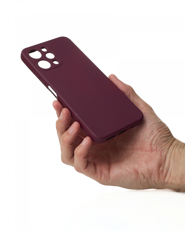 Силиконовый чехол SOFT Silicone Case для Xiaomi Redmi 12 (без лого) бордовый
