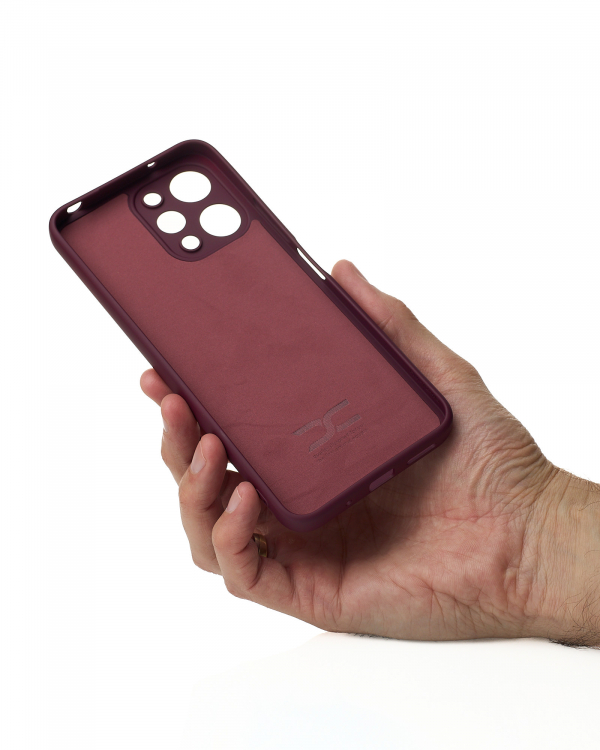 Силиконовый чехол SOFT Silicone Case для Xiaomi Redmi 12 (без лого) бордовый