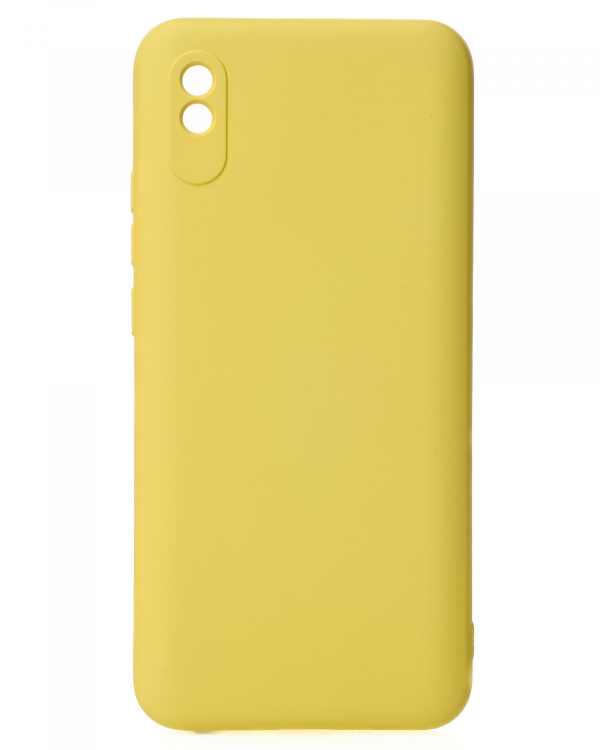 Силиконовый чехол SOFT Silicone Case для Xiaomi Redmi 9A/9i Sport/9a Sport (без лого) лимонный