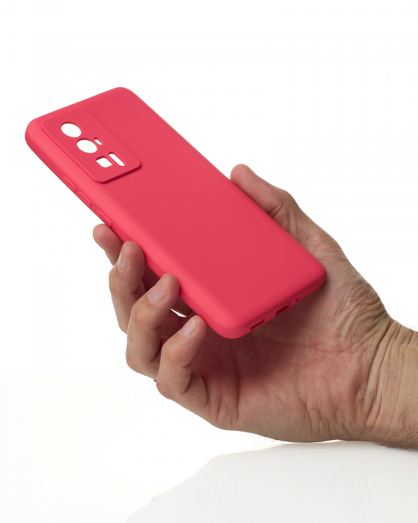 Силиконовый чехол SOFT Silicone Case для Xiaomi Poco F5 Pro (без лого) малиновый