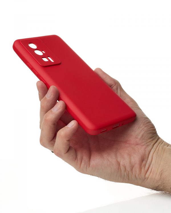 Силиконовый чехол SOFT Silicone Case для Xiaomi Poco F5 Pro (без лого) красный