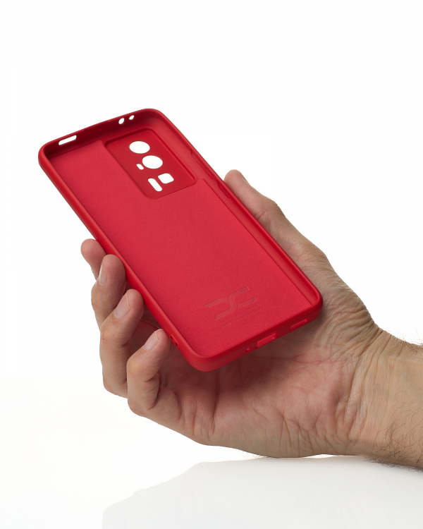 Силиконовый чехол SOFT Silicone Case для Xiaomi Poco F5 Pro (без лого) красный
