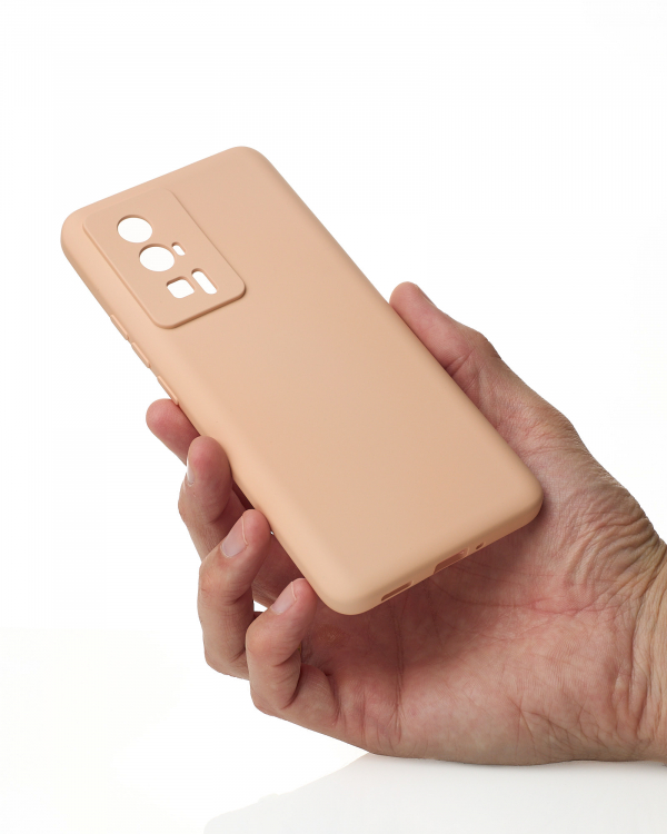Силиконовый чехол SOFT Silicone Case для Xiaomi Poco F5 Pro (без лого) пудра