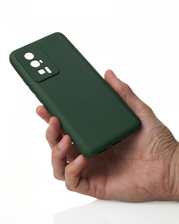 Силиконовый чехол SOFT Silicone Case для Xiaomi Poco F5 Pro (без лого) темно-зеленый
