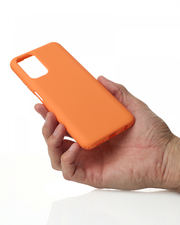 Силиконовый чехол SOFT Silicone Case для Xiaomi Redmi Note 10/ Note 10s (без лого) оранжевый