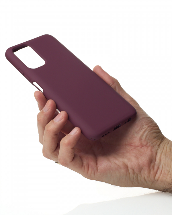 Силиконовый чехол SOFT Silicone Case для Xiaomi Redmi Note 10/ Note 10s (без лого) бордовый