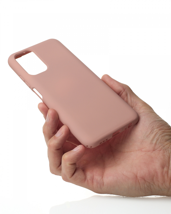 Силиконовый чехол SOFT Silicone Case для Xiaomi Redmi Note 10/ Note 10s (без лого) персик