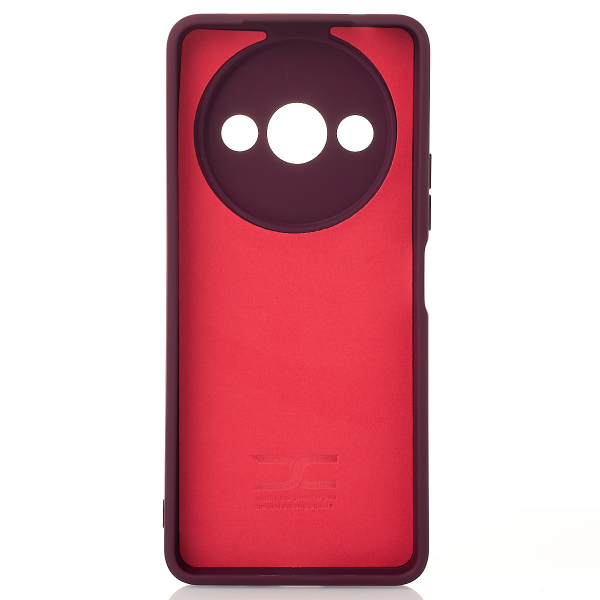 Силиконовый чехол SOFT Silicone Case для Xiaomi Redmi A3/ A3X/ Poco C61 (без лого) бордовый