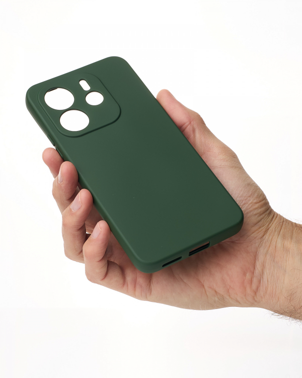 Силиконовый чехол SOFT Silicone Case для Xiaomi Redmi Note 14 4G Europa (без лого) темно-зеленый