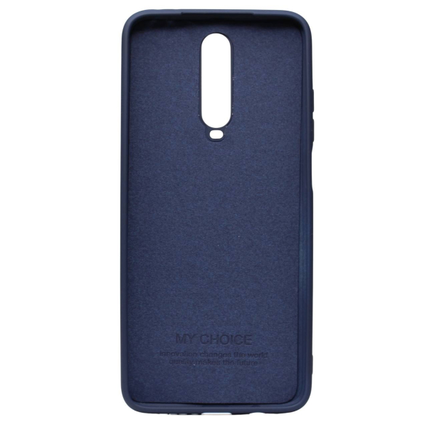 Силиконовый чехол SOFT Silicone Case для Xiaomi Redmi K30/Poco X2 HQ (с логотипом) темно-синий