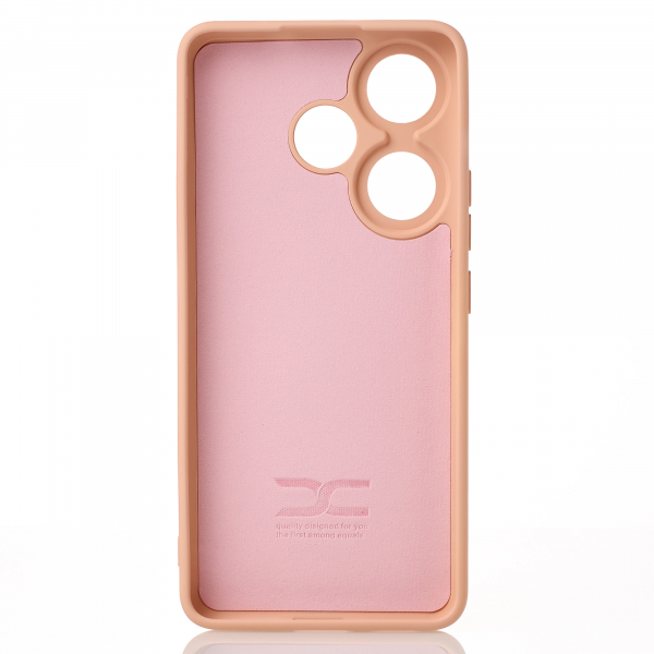 Силиконовый чехол SOFT Silicone Case для Xiaomi Poco F6/Redmi Turbo 3 (без лого) пудра