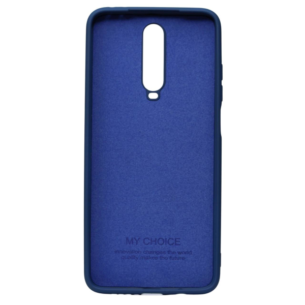 Силиконовый чехол SOFT Silicone Case для Xiaomi Redmi K30/Poco X2 HQ (с логотипом) синий