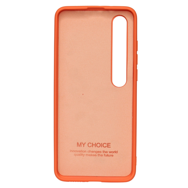 Силиконовый чехол SOFT Silicone Case для Xiaomi Mi 10 Pro HQ (с логотипом) оранжевый