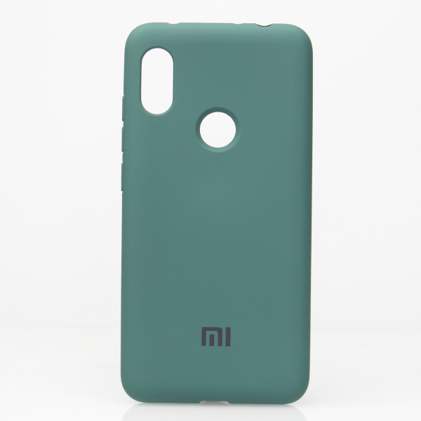 Силиконовый чехол SOFT Silicone Case для Xiaomi Redmi Note 6 Pro HQ (с логотипом) темно-зеленый